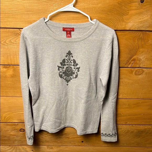 Sundance Women’s ‎ gray 100% Lambs Wool Long Sleeve Pullover Sweater Md casual - Picture 1 of 7